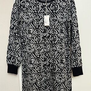 NWT Hatley Black and White Sweater Dress